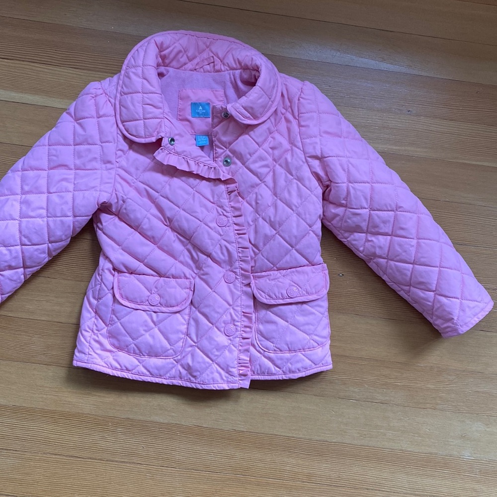 Pink gap quilted jacket